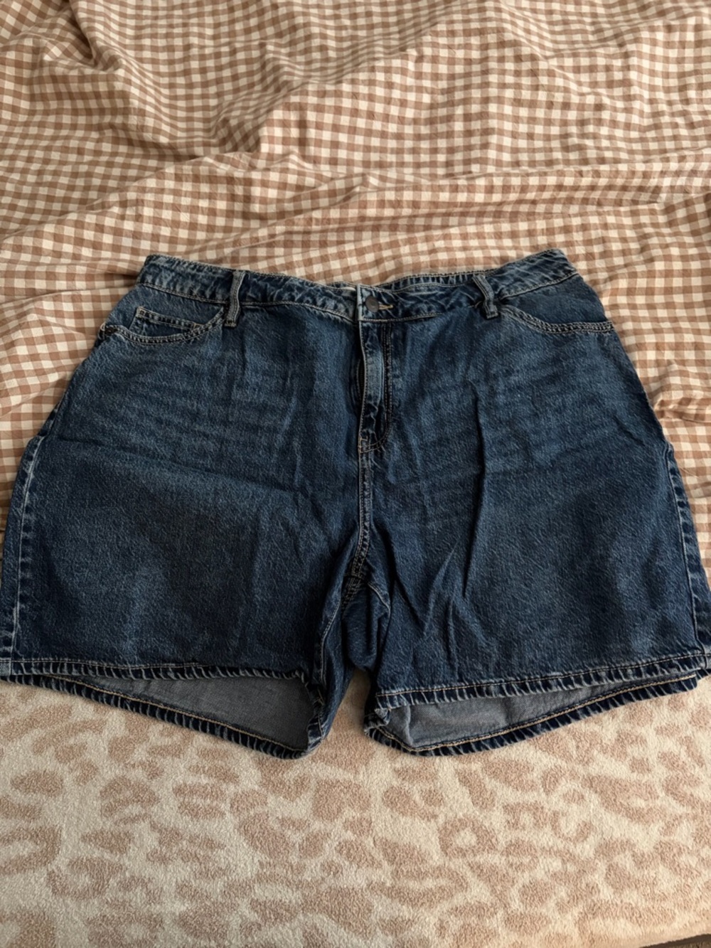 Ava & Viv Dark Blue High-Rise Denim Shorts
